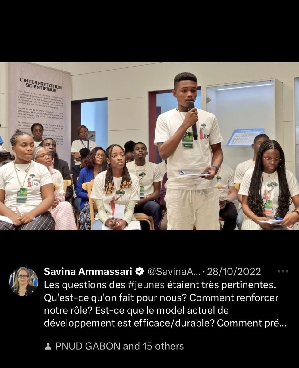 Prise de parole devant le PNUD Gabon